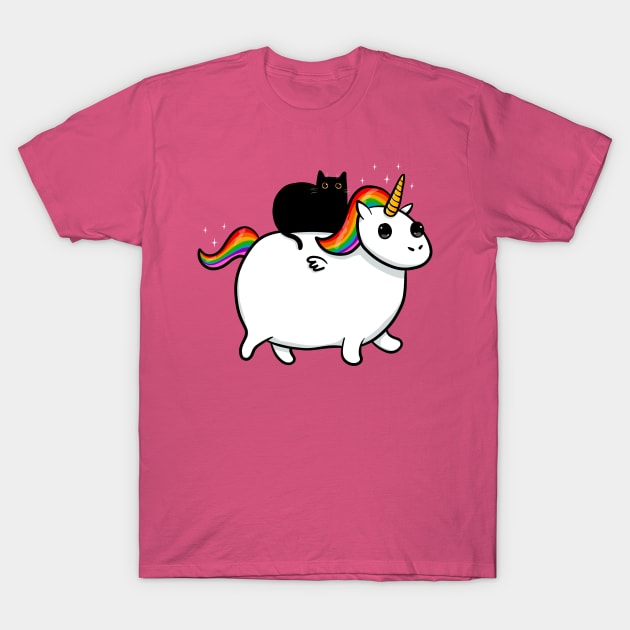 Loafing on a Chonky Unicorn T-Shirt by KilkennyCat Art